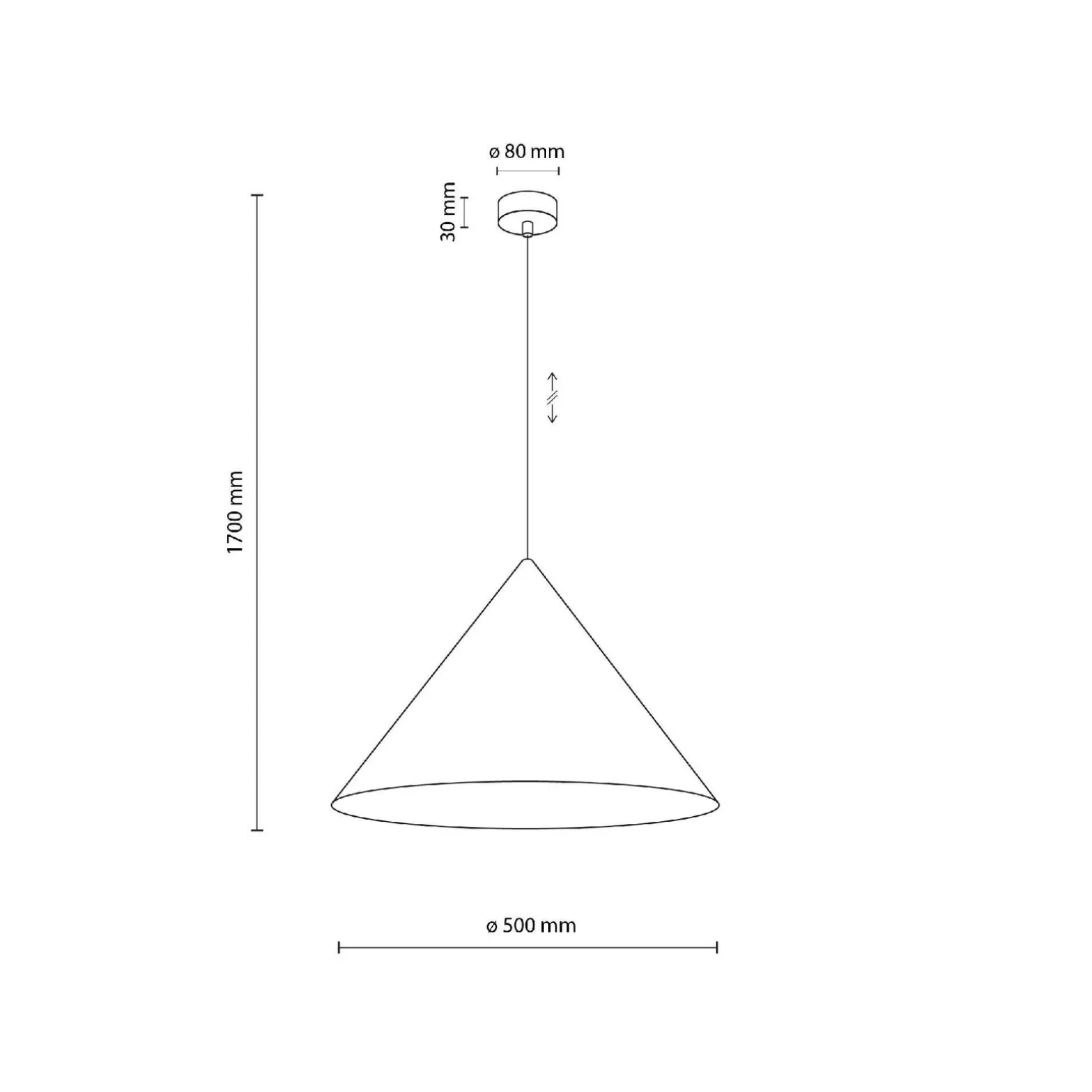 CONO YELLOW LAMPA WISZACA 1 XL (10090) - TK Lighting