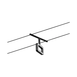 Corduo System linkowy DC Frame 4,8W Cz-mat /Chrom 230V/12V DC twszt 3000K (PL94486) - Paulmann