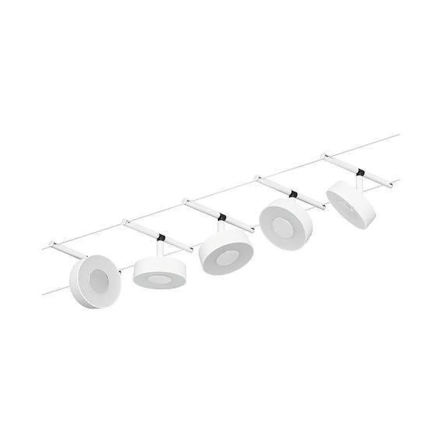 Corduo System linkowy DC Circle 5x5W Bia mat /Chrom 230V/12V DC 60VA twszt 3000K (PL94477) - Paulmann