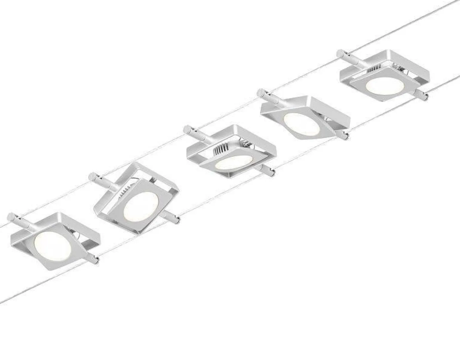 Corduo System linkowy zest MacLED 5x4,5W Chrom-mat/Chrom 12V DC 60VA twszt 3000K (PL94420) - Paulmann