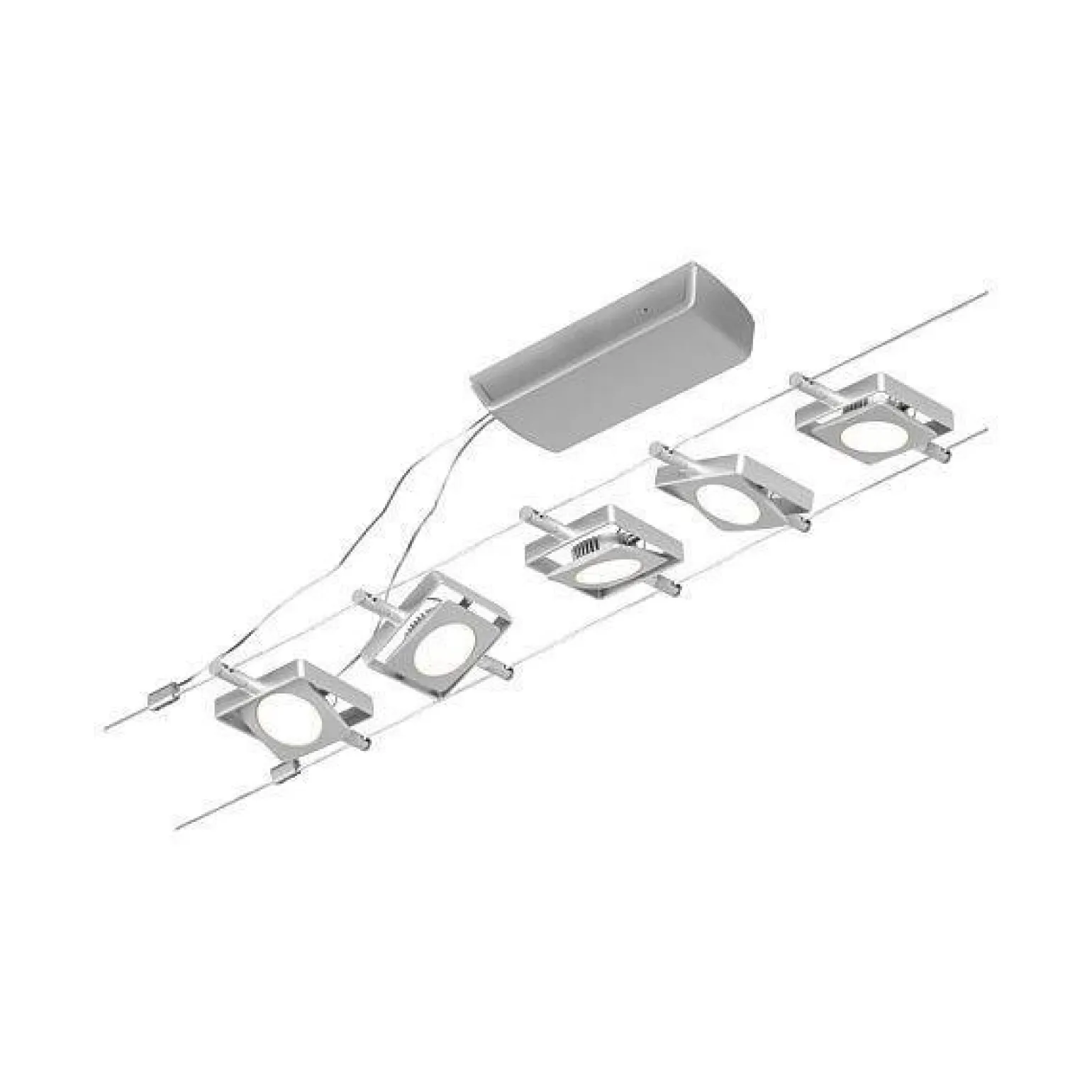 Corduo System linkowy zest MacLED 5x4,5W Chrom-mat/Chrom 12V DC 60VA twszt 3000K (PL94420) - Paulmann