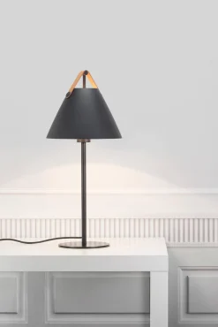 Czarna lampa stołowa STRAP Nordlux E27 40W Metal