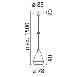 Czarna lampa wisząca do kuchni nad wyspę LUIA IP44 (PL76990) - PAULMANN