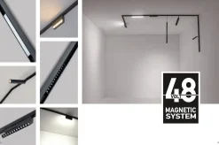 Czarny magnetyczny tor wpuszczany 2m (2084B-2) - Zambelis