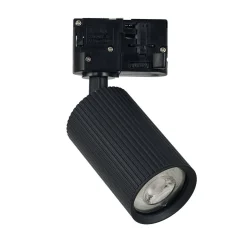 Czarny reflektor na szynę LUCAS RIBBED 9 TRACK 3LINE GU10 BK SET (AZ6491) - Azzardo