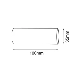 Łącznik 10 do systemu modułowego Mafra - Czarny (100 mm) (5104) - Shilo