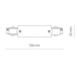 Łącznik biały CTLS POWER STRAIGHT CONNECTOR WHITE (8707) - Nowodvorski