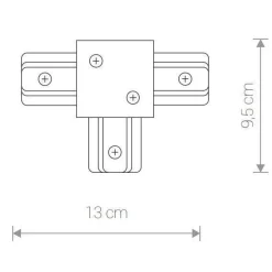Łącznik biały PROFILE RECESSED T-CONNECTOR WHITE (8834) - Nowodvorski