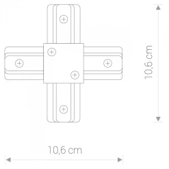 Łącznik biały PROFILE X-CONNECTOR WHITE (9190) - Nowodvorski