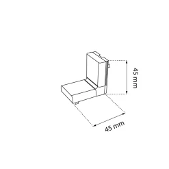 Łącznik kątowy ściana - sufit Komatsu Slim - Czarny (6044) - Shilo