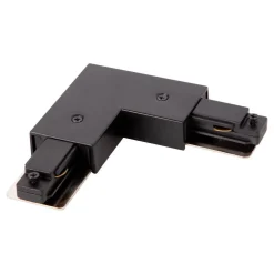 Łącznik L Track Czarny 1-Obwodowy + zasilanie centralne (ML0716) - Milagro