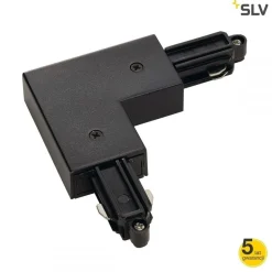 cznik narożny do szyny 1f., natynk., czarna,uziem-wew.