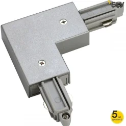 cznik narożny do szyny 1f., natynk., srebrnoszara,uziem-wew.