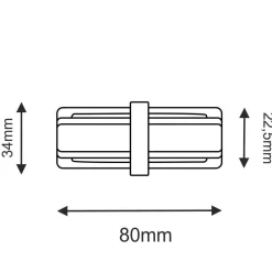 Łącznik prosty szynoprzewodu natynkowego 1F 230V - Czarny (6304) - Brosline