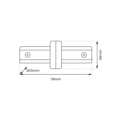Łącznik Prosty Track Biały 1-Obwodowy (ML0709) - Milagro