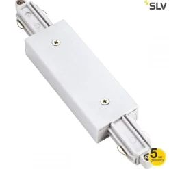 Łącznik wzdł. do szyna 1f., biała, możliwość zasilenia