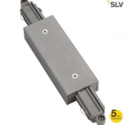 łącznik wzdłużny z możliwością podłączenia zasilania do szyna 1f., srebrnoszary (143102) SLV