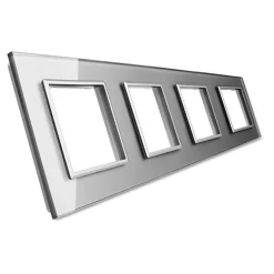 Czterokrotna srebrna ramka szklana (GPF-4-64) LIVOLO