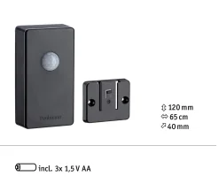 Czujnik zmierzchu Plug & Shine SH Zigbee max.150W IP44 24V czarny / tworzywo sztuczne (PL50136) - PAULMANN