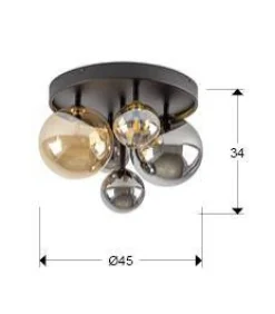 Dark lampa sufitowa 5L (439244) - Schuller