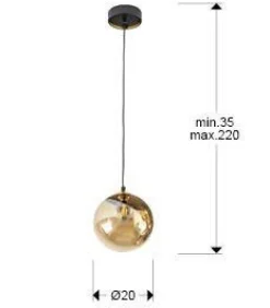 Dark lampa wisząca 1L (439381) - Schuller