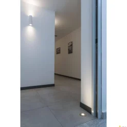 DASAR® 920, niskonapięciowa zewnętrzna oprawa gruntowa LED, 3000 K, IP67, okrągła, osłona ze stali szlachetnej szczotkowanej, 12-25 V, 6,5 W (233500) - SLV