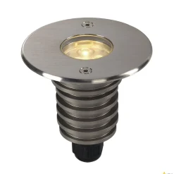 DASAR® 920, wysokonapięciowa lampa podłogowa wpuszczana LED outdoor, LED, 3000K, IP67, okrągła, osłona ze stali nierdzewnej szczotkowanej, 230V, 5,6W (233520) - SLV