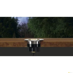 DASAR FLAT 80, lampa podłogowa wpuszczana outdoor, LED, 3000K, IP67, okrągła, stal nierdzewna szczotkowana, 4,3W (228412) - SLV