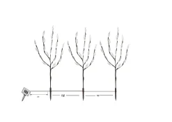 DEKORACJA ZEWNĘTRZNA SOLARNA LED DRZEWKO ZESTAW 3 SZT (SW-5009) - Zuma Line