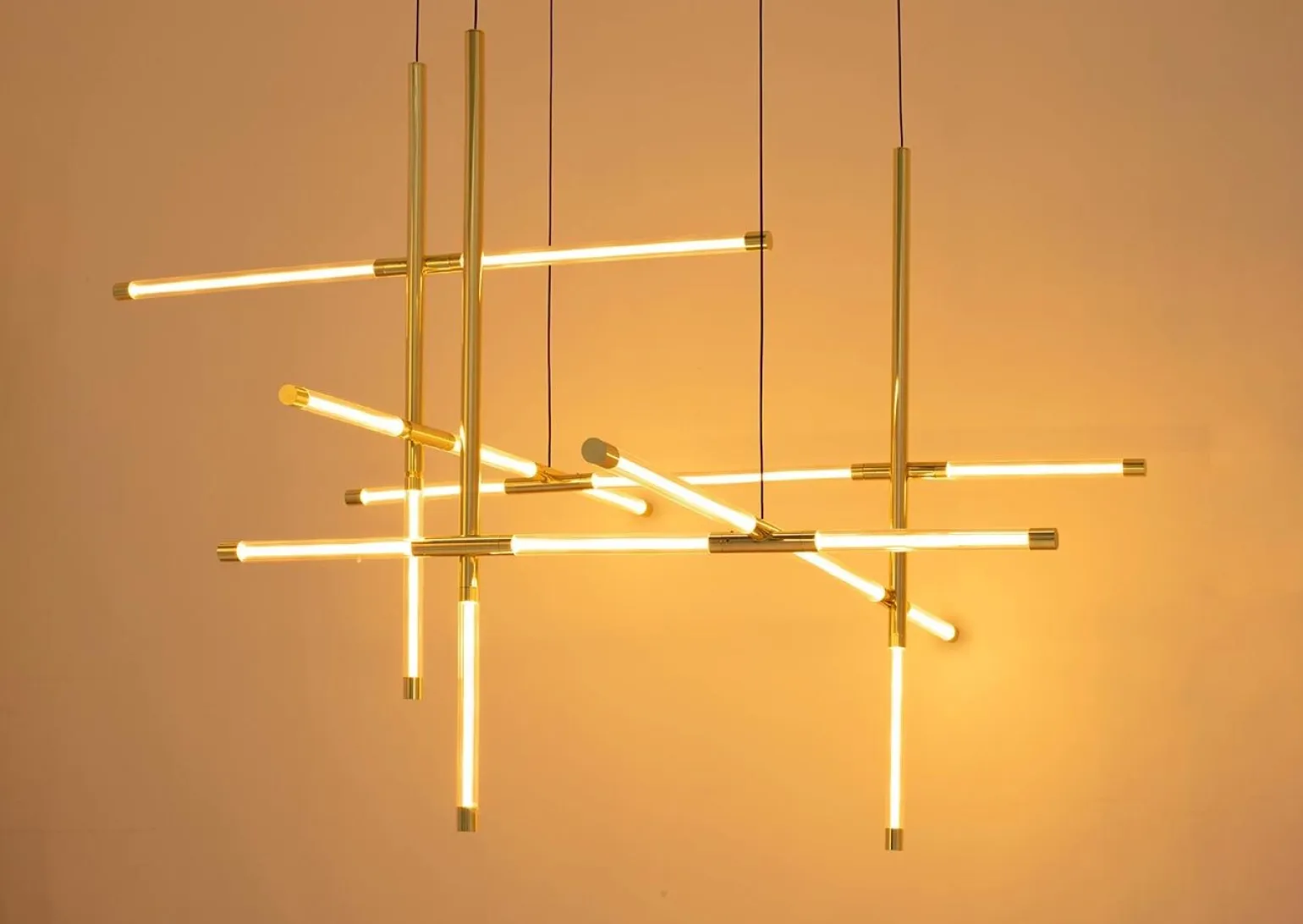 Dekoracyjna lampa wisząca MIKADO M złota (MSE1501100488) - Moosee