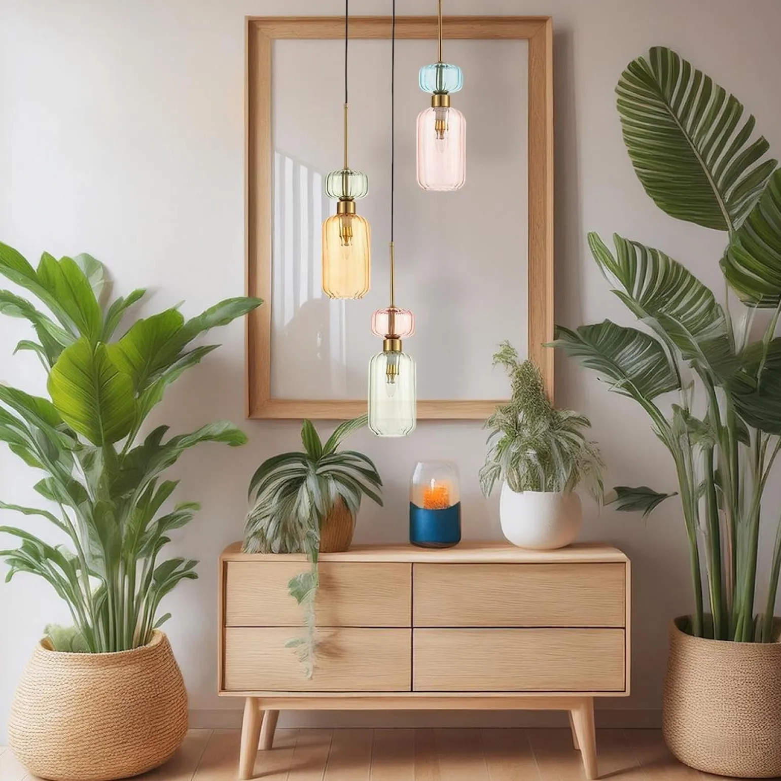 Dekoracyjna lampa z kolorowymi kloszami MOLLY 3xE14 (ML1825) - Milagro