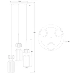 Dekoracyjna lampa z kolorowymi kloszami MOLLY 3xE14 (ML1825) - Milagro