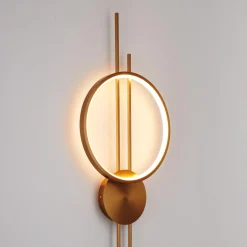 Designerska lampa ścienna ECLIPTICA LED złota 100 cm (ST-DL8532) - Step into Design