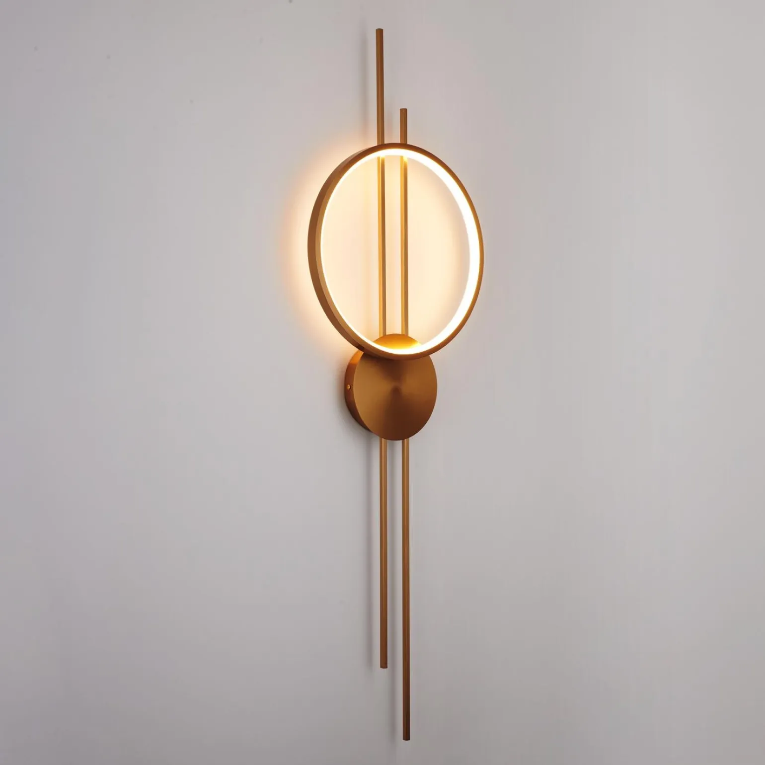 Designerska lampa ścienna ECLIPTICA LED złota 100 cm (ST-DL8532) - Step into Design