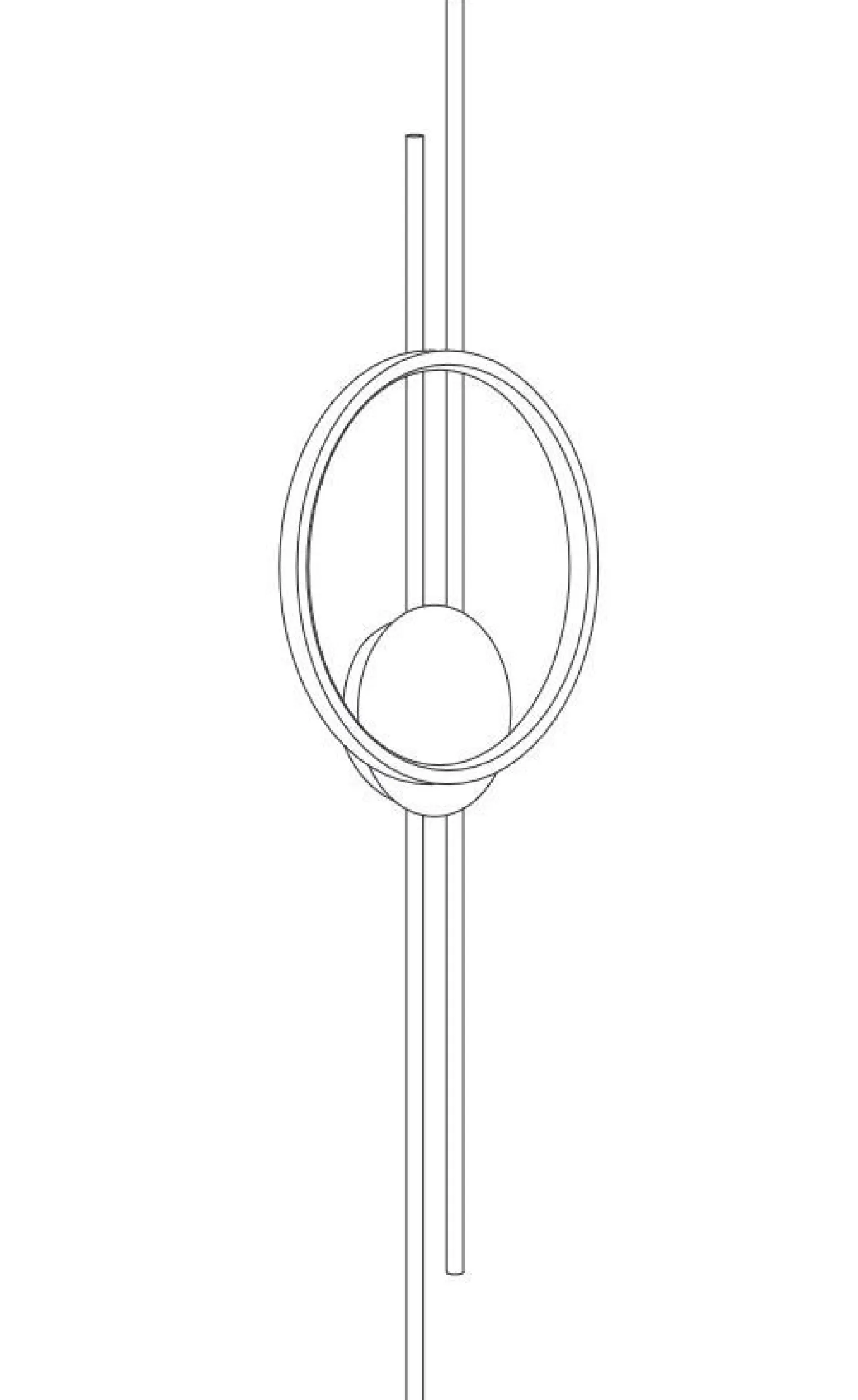 Designerska lampa ścienna ECLIPTICA LED złota 100 cm (ST-DL8532) - Step into Design