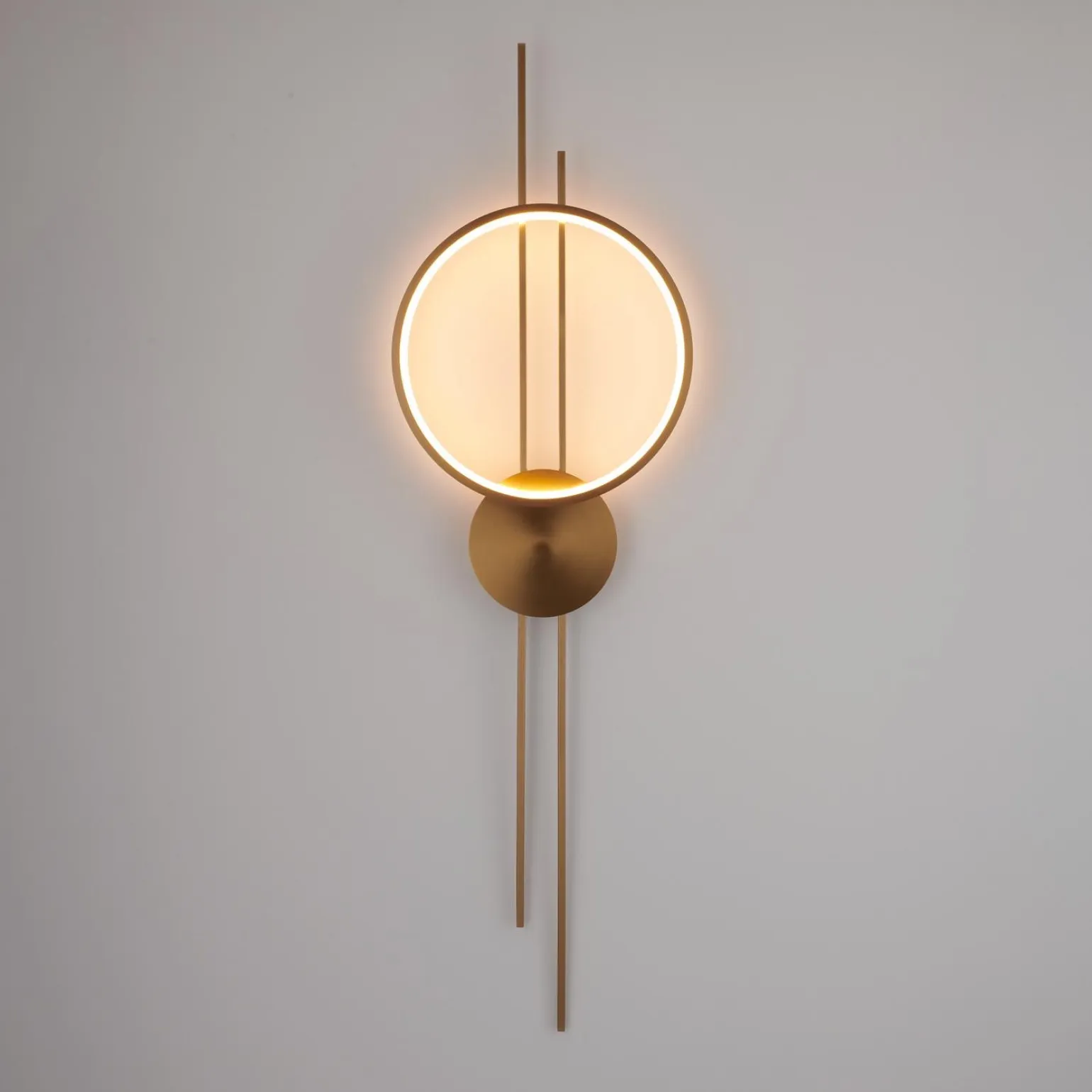 Designerska lampa ścienna ECLIPTICA LED złota 100 cm (ST-DL8532) - Step into Design