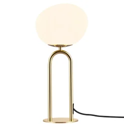 Designerska lampa stołowa SHAPES Nordlux E27 15W Szkło Mosiądz