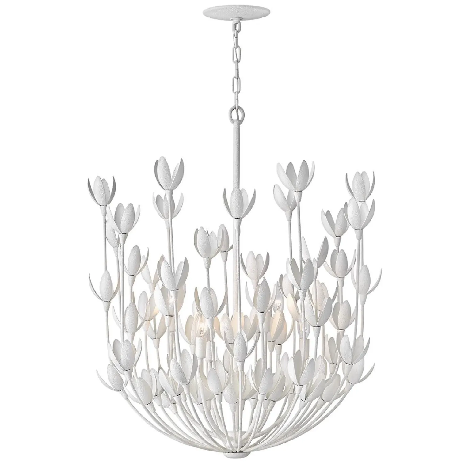 Designerski żyrandol Flora - 6 źródeł światła - Tynk strukturalny (QN-FLORA6-WHT) - Quintiesse