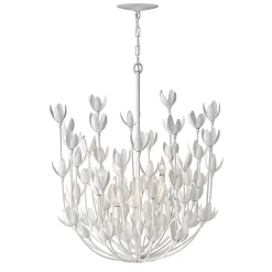 Designerski żyrandol Flora - 6 źródeł światła - Tynk strukturalny (QN-FLORA6-WHT) - Quintiesse