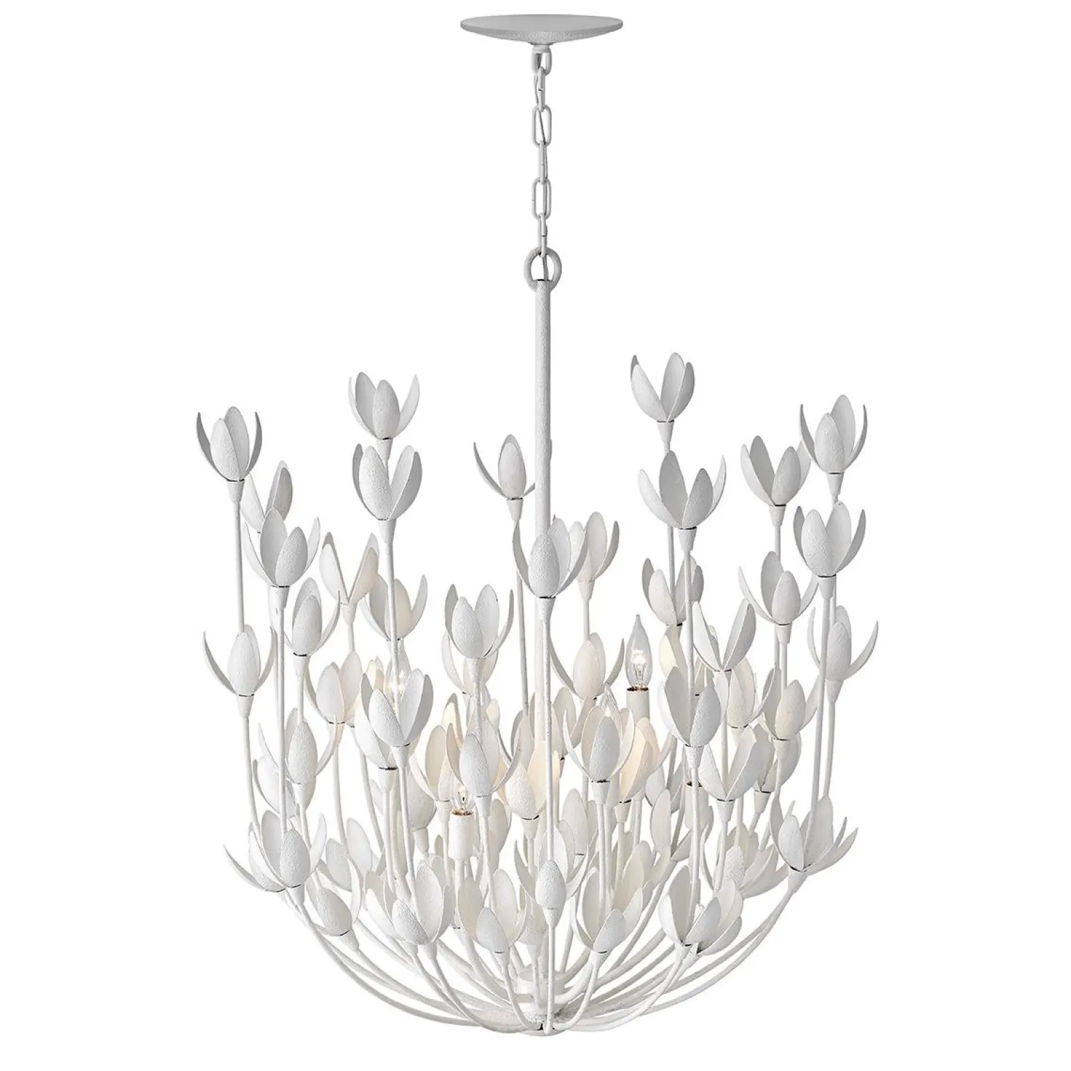 Designerski żyrandol Flora - 6 źródeł światła - Tynk strukturalny (QN-FLORA6-WHT) - Quintiesse