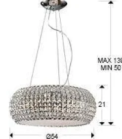Diamond lampa wisząca duża 9L (507514) - Schuller