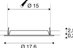 DOWNLIGHT V 150, lekko wpuszczana osłona biała (1007482) - SLV