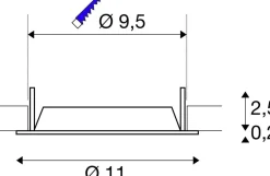DOWNLIGHT V 100, lekko wpuszczana osłona biała (1007478) - SLV