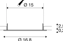 DOWNLIGHT V 150, osłona płaska biała (1007480) - SLV