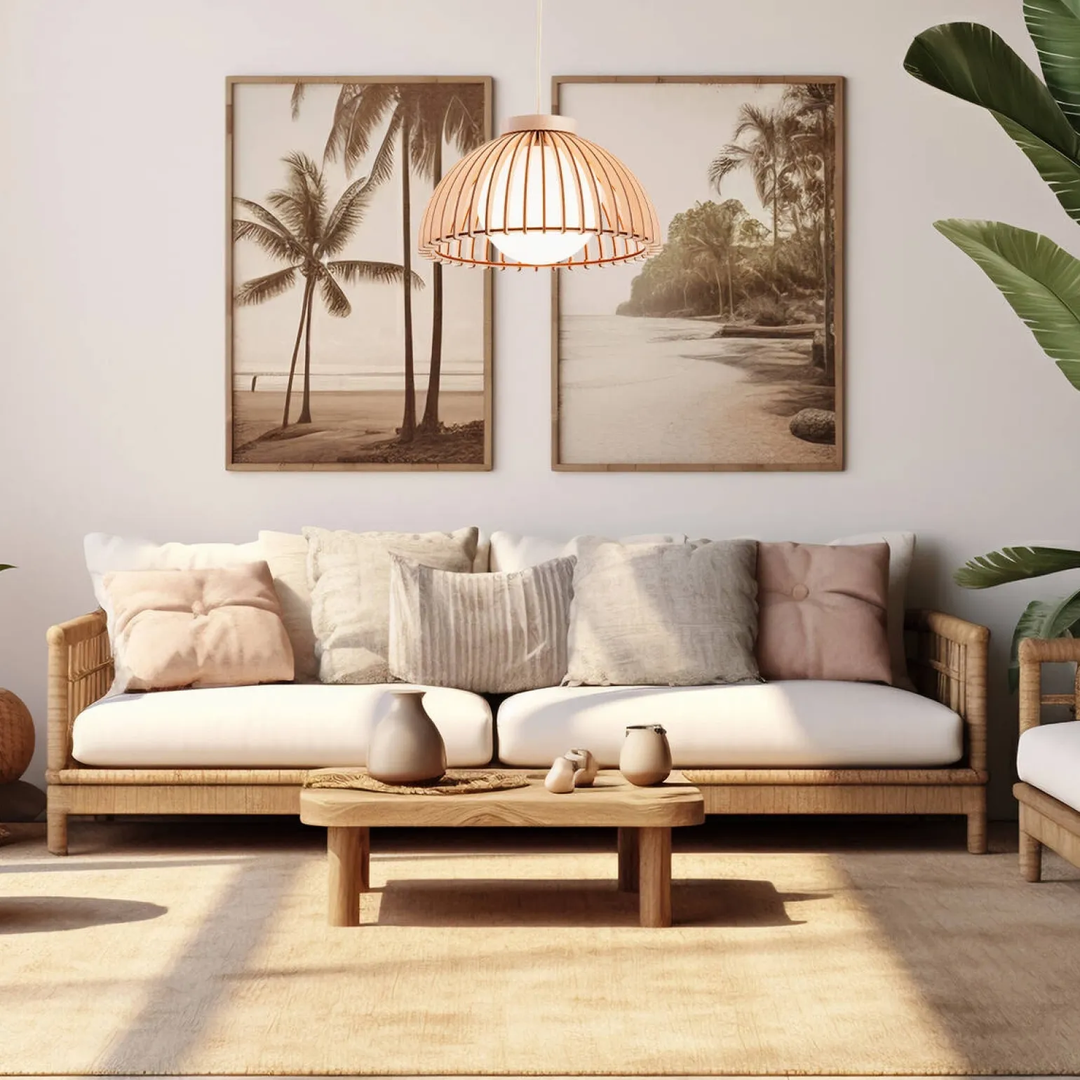 Drewniana lampa wisząca TRE ze szklanym kloszem (8634) - Argon