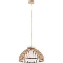 Drewniana lampa wisząca TRE ze szklanym kloszem (8634) - Argon