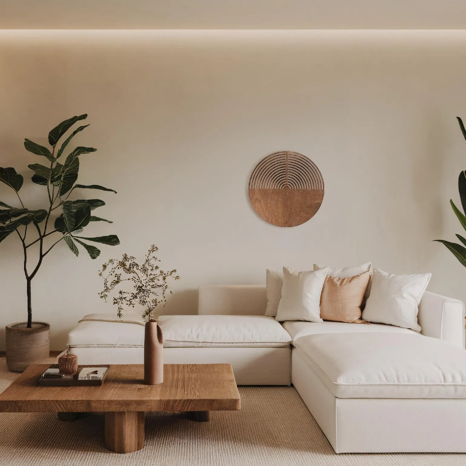 Drewniany kinkiet LUNAR WOOD 2XG9 (11015) - TK Lighting