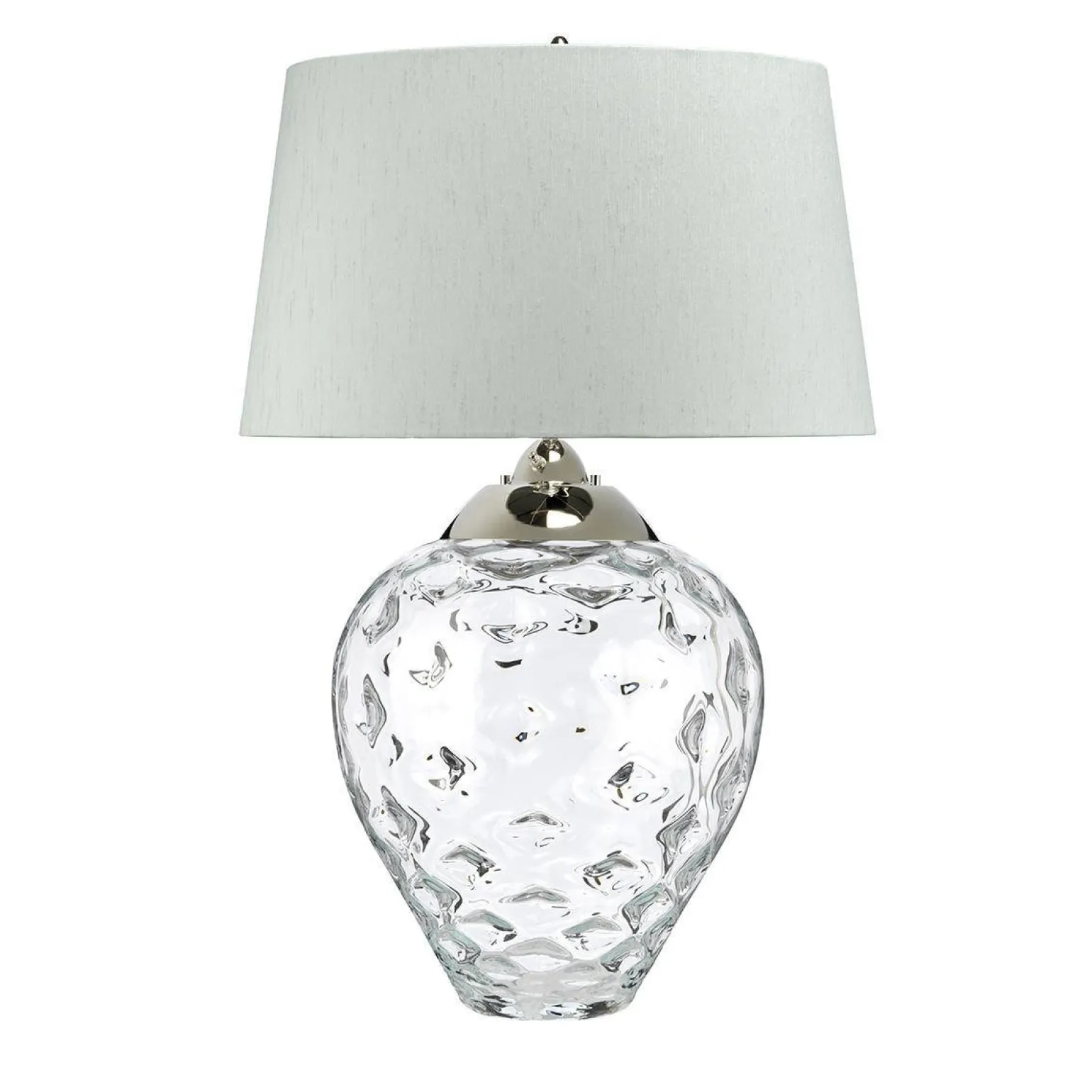 Duża lampa stołowa Samara - 2 źródła światła - Bezbarwne szkło (QN-SAMARA-TL-LRG-CLR) - Quintiesse