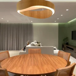 Duża lampa wisząca LED Horizon (QN-HORIZON-RING-LED-80-TEAK) - Quintiesse