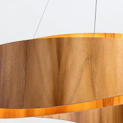 Duża lampa wisząca LED Horizon (QN-HORIZON-RING-LED-80-TEAK) - Quintiesse